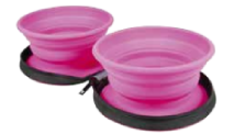 KIWI WALKER Double Travel Bowl - Slowfeeder