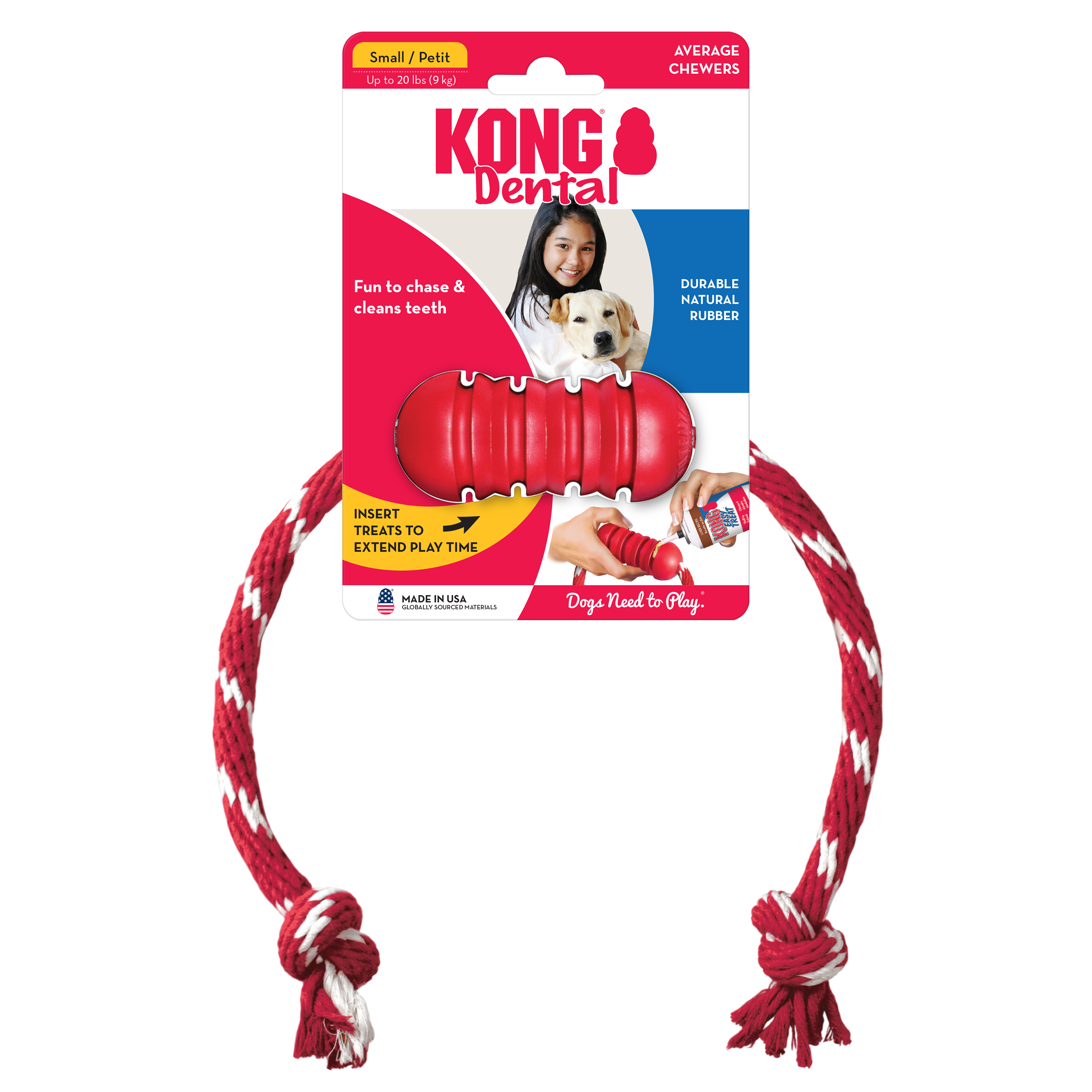 KONG DENTAL W/ ROPE (com corda)