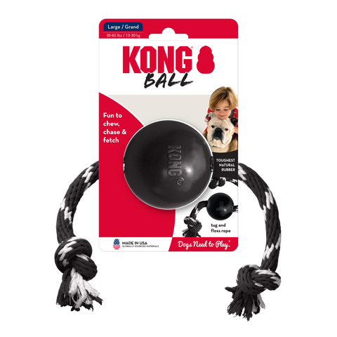 KONG Ball with Rope Extreme L