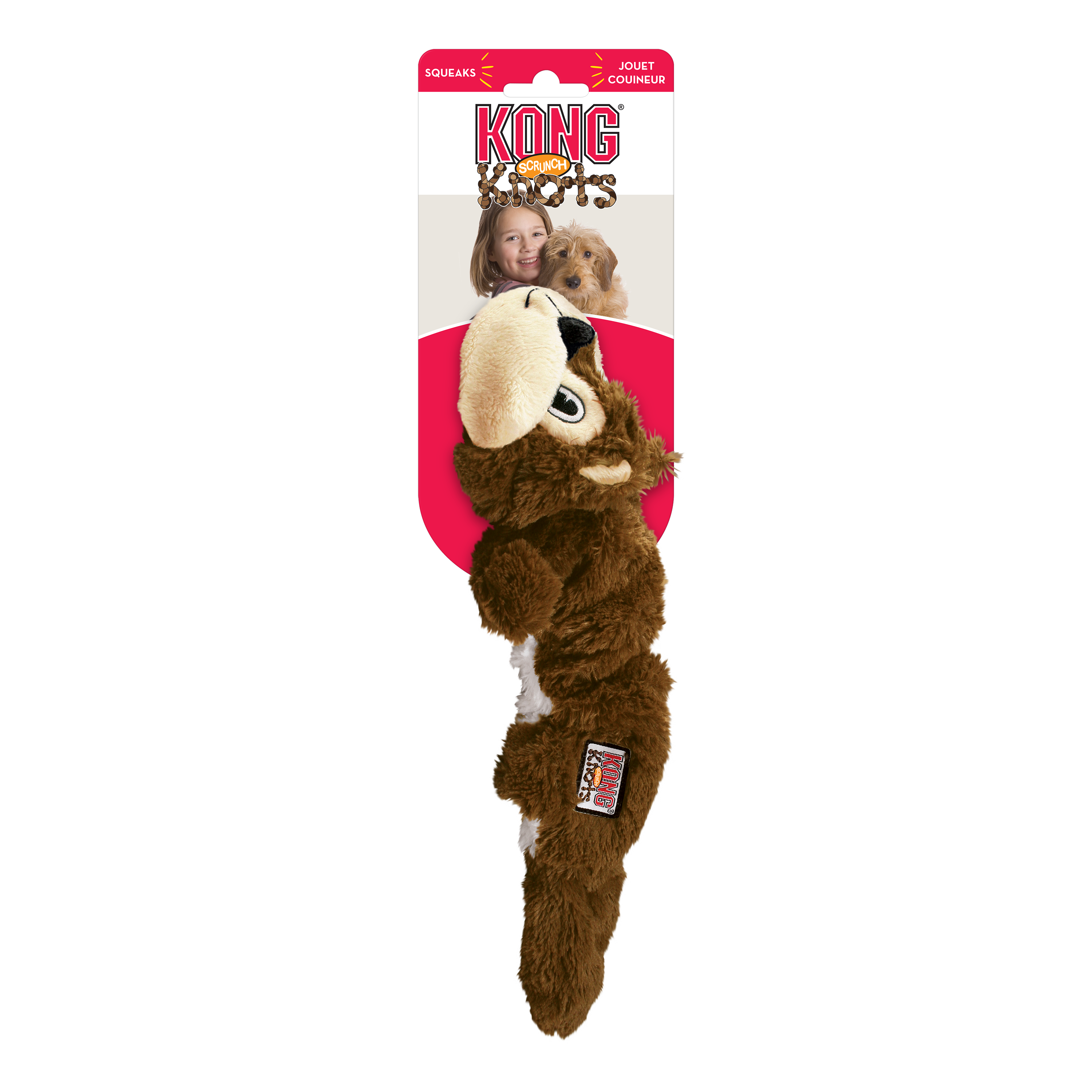 KONG SCRUNCH KNOTS SQUIRREL SMALL/MEDIUM (Esquilo)