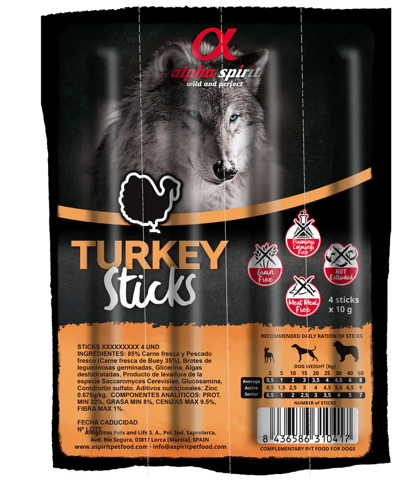 Alpha Spirit - Turkey Sticks Ristra - snack Natural